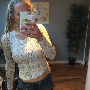 Free people eyelet floral top